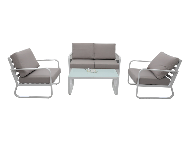 Sada hliníkové pohovky, 4ks KD Design Set, venkovní relaxační pohovka