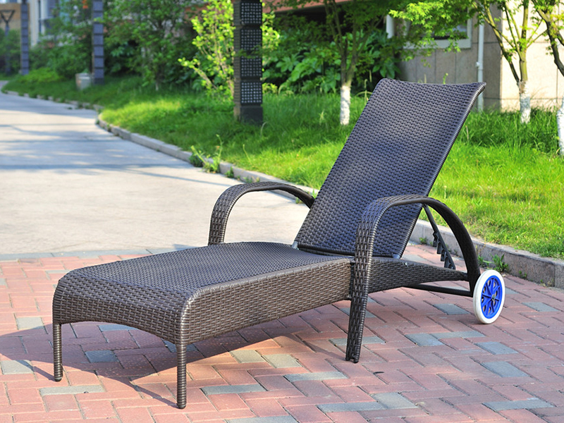 Rattan Lounge se dvěma koly, venkovní ratanovou postel, ratanská křeslo YQ-RB-410