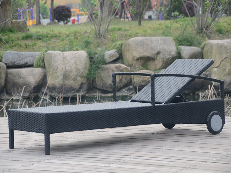 Outdoor Rattan Lounge, hliníkový ratan den s koly YQ-RB-439