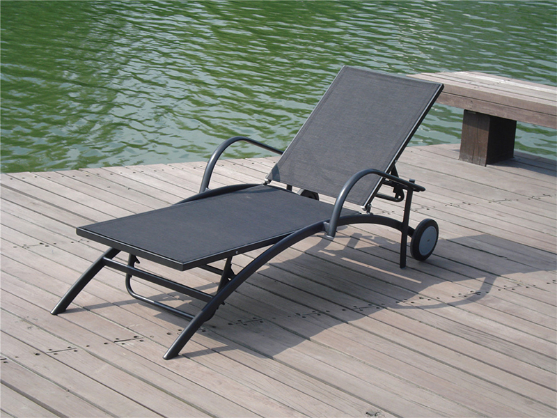 Venkovní nábytek Garden Hotel bazén Chaise Lounge s koly YQ-TB-437