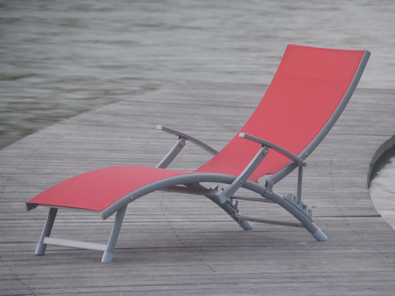 Sun Lounger paluba židle skládací salonek, skládací relaxní židle, hliníková skládací venkovní židle YQ-TB-447
