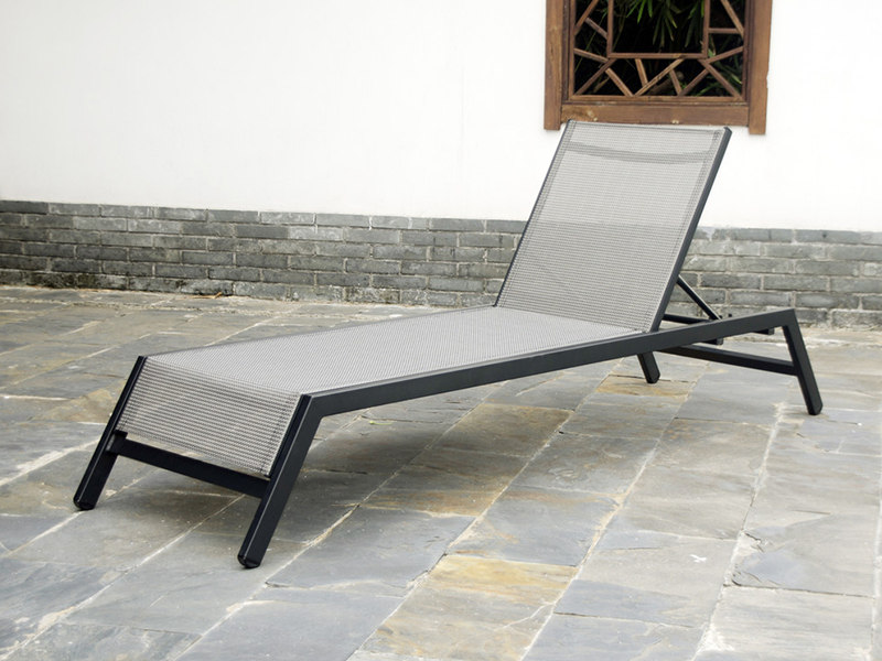 Apartment Hotel Outdoor Aluminium Chaise Lounge Sun Bed, Daybed YQ-TB-455