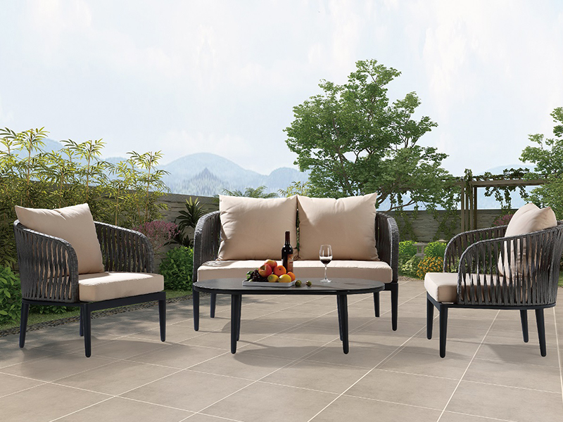 Rope Furniture Alu Sofa Sets Outdoor Furniture Sofa Sets 4 PCS lano alu yqc-2732