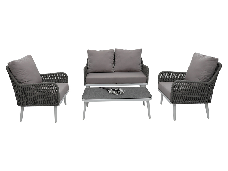 Venkovní nábytek Garden Patio Hliníková rámová lana pohovka Set Furniture YQC-2752