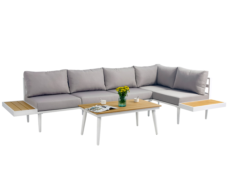 SOTA KOMBINACE ALUMINUM, SOUPAS SOUFA 3PCS se syntetickým dřevem, venkovní nábytek YQC-2762